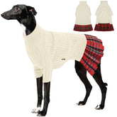 IECOii dog sweater dress cable knit provides cozy warmth for medium dogs during holidays.