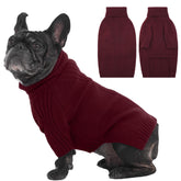 IECOii dog sweater medium burgundy pullover for warm, comfortable winter walks