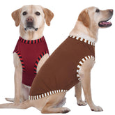 IECOii dog T-shirt Coffee Dark Red front view for breathable hot-day wear