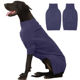 IECOii extra-large dog sweater blue front view provides cozy warmth for giant breeds.
