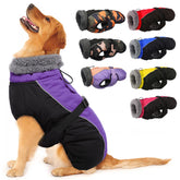 IECOii extra-warm dog coat front view showcasing adjustable fit for easy on/off