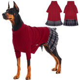 IECOii Girl XXXL Dog Sweater Dress chest size close-up shows warm, secure fit