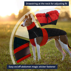 IECOii Greyhound Coat fleece lining close-up highlights warm insulation for chilly walks