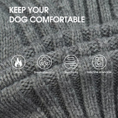 IECOii XL Dog Sweater light grey back view showcasing easy pullover design.