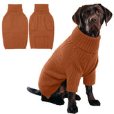 IECOii XXL dog sweater on a large dog shows chest 28 inches for cozy outdoor walks.