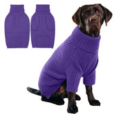 IECOii XXL dog sweater front view for large breeds, cozy warmth for chilly days.