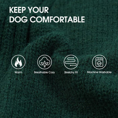 IECOii XXL green turtleneck closeup highlights snug neck and cozy knit