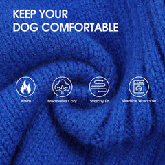 IECOii XXL dog sweater royal blue side view highlighting daily wear versatility