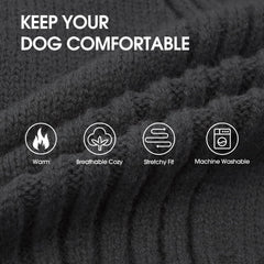 IECOii XXXL dog sweater back length demonstrates full coverage and warmth