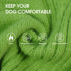 IECOii XXXL dog sweater grass green back view shows full coverage and insulation