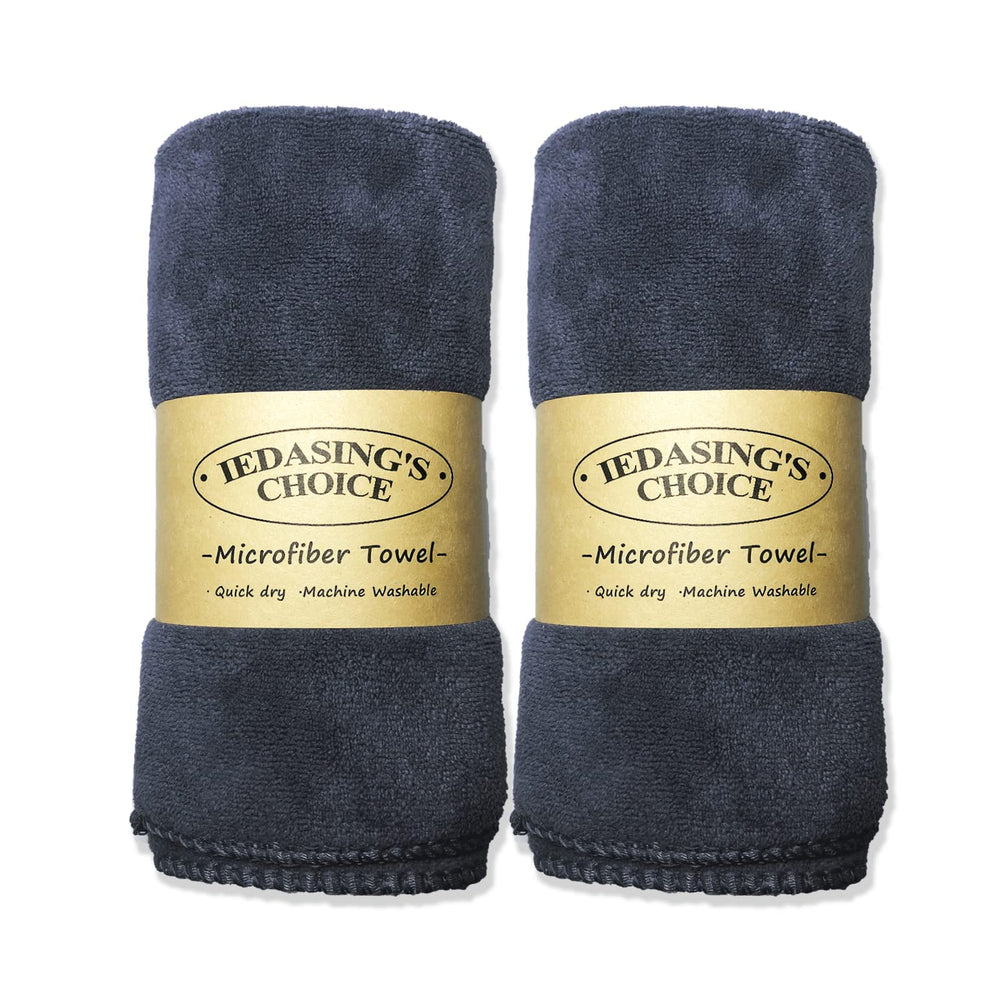IEDASING'S CHOICE dog towel 2-pack, 16x31 inches, grey, quick-drying for bath time
