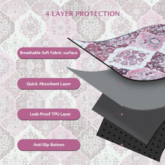 IEUUMLER two-pack training pads in action keeps floors dry and rooms cleaner.