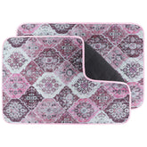 IEUUMLER washable dog pee pad with pink bohemian print for comfortable training sessions.
