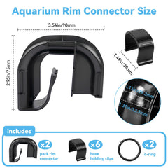 IFERLA durable plastic rim connector withstands humid aquarium environments.