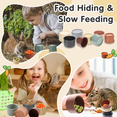 Iffitya bunny-stacking-cups closeup showing safe, durable plastic for long-lasting bunny toys.