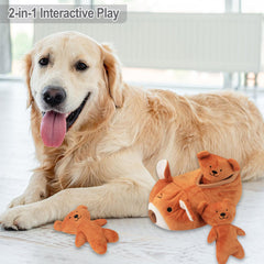 IFOYO safe materials plush-dog-toy close-up highlighting soft texture and chew-friendly design.
