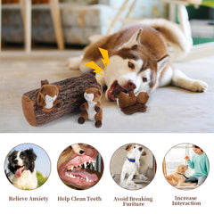 IFOYO Squirrel Hide and Seek toy shown mid-fetch for active dog interaction