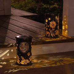 iHeartDogs ground shadow sunflowers paws display across walkways at night
