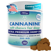 iHeartDogs hemp calming chews bacon closeup: tasty flavor for anxious moments