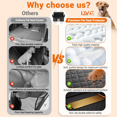 IJVAE dog seat cover mesh window reduces anxiety by enabling visual contact