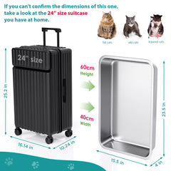 IKITCHEN stainless steel cat litter box anti-slip bottom keeps your floor secure