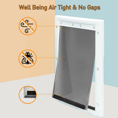 ikuso dog door flap med compatibility with PAC11-11038 enables easy mid-size door updates