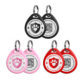 ILFINDYOU dog tag with QR code in black enables quick scans for lost-pet alerts