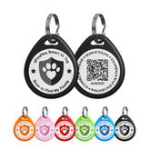 ILFINDYOU dog tag with QR code on epoxy-ABS front remains durable and easily scannable in any weather.