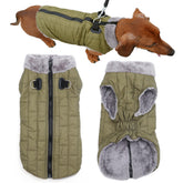 JoyDaog Warm Fleece Dog Coats with Durable Harness Buitl in D-Ring,Waterproof Doggie Jacket for Medium Dogs,Dog Vest for