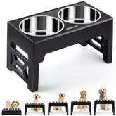 EliteField elevated dog bowls foldable stand for easy travel and storage