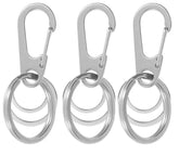 Pet ID Tags, Pet Tag Quick Clips, Dog Tags and Cat Tags Collar Rings, Tag Clips for Collar, ID Tag Holder, Silver, 3 Pack