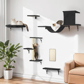 SOCATER cat wall shelves demonstrating stable durability for safe jumps and lounging