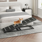 HOOBRO Dog Ramp for Bed, 63 Inch Long Dog Ramp for Couch and Bed, Pet Ramp with Non-Slip Mat and Safety Side Rails, 4 He