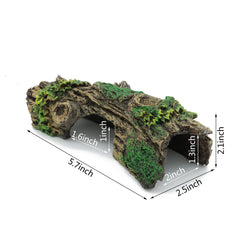 JIH Resin Hollow Tree Trunk Aquarium Ornament | Bettas House Cave Wood Decor HS-SP207