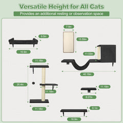 SOCATER wall-mounted cat furniture shows a modular play system for customizable routes
