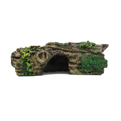 JIH Resin Hollow Tree Trunk Aquarium Ornament | Bettas House Cave Wood Decor HS-SP207