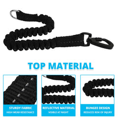 Long Dog Leash 10 FT: Heavy Duty Rope Leashes for Dogs Training with Swivel Lockable Hook Reflective Threads Bungee and Padded Handle - Dog Lead for Large Small Medium Dogs Outside Walking Hiking Blue