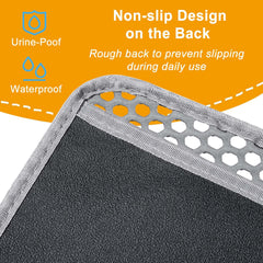 USHARP Cat Litter Mat 25x16 - 2-Layer Honeycomb L litter Trap, Waterproof & Non-Slip