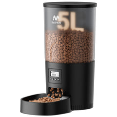 IMIPAW automatic cat feeder front view emphasizes compact design for reliable daily meals
