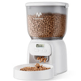 IMIPAW PET automatic cat feeder front panel shows programmable timing for precise meals.