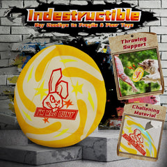 IMMADBUNY bright yellow ball for energetic fetch and bite friendly play