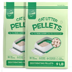 IMMCUTE cat litter pellets 18lb bag with spherical 4.5mm granules for paw-friendly use.