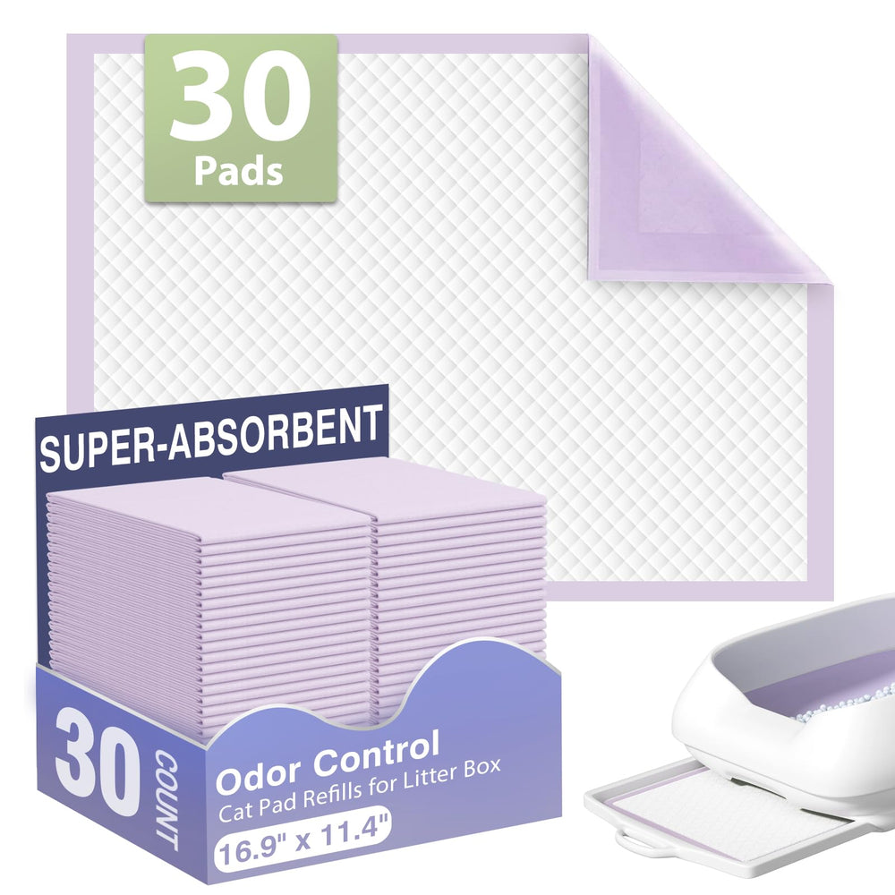 IMMCUTE multi-cat litter pad odor-control close-up showing mineral-infused freshness.