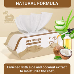 IMMCUTE 400 Coconut Oil Dog Wipes for body and fur cleanup after outdoor adventures.