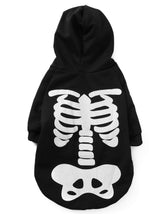 Impoosy glowing skeleton hoodie front view boosts Halloween visibility and cuteness.