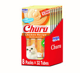 INABA Churu chicken-tube closeup shows creamy texture ideal for hydration-minded cats.