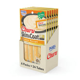 INABA Churu chicken tube package shows convenient hydrating treat for cats.