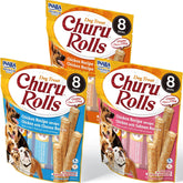 INABA Churu Rolls pack front—grain-free, low-calorie rewards.