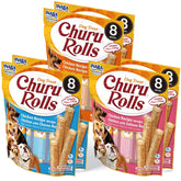 INABA Churu Rolls for Dogs pack-front showing grain-free treats suitable for training
