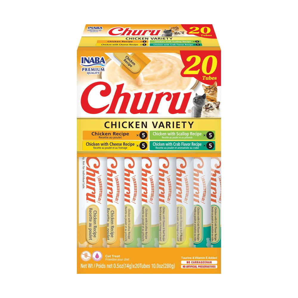 INABA Churu tubes green tea extract offer a creamy lickable hydration treat